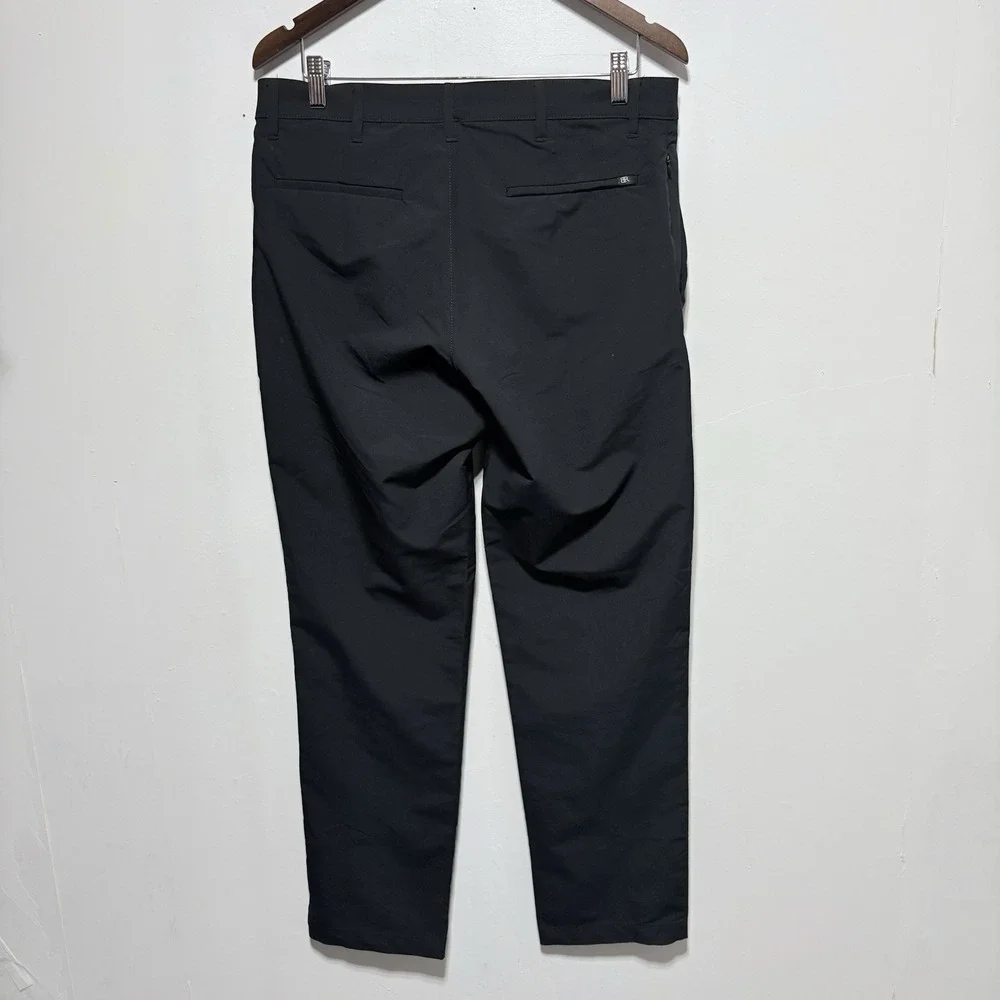 Banana Republic Pants Mens 32 X 32 Black Active Straight Lightweight Zip Pocket